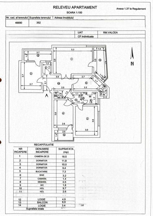 Apartament cu 4 camere,  cu centrală, etaj 1 ultracentral .
