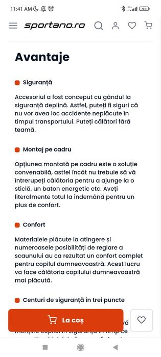 Scaun copil bicicleta Polisport Groovy FF