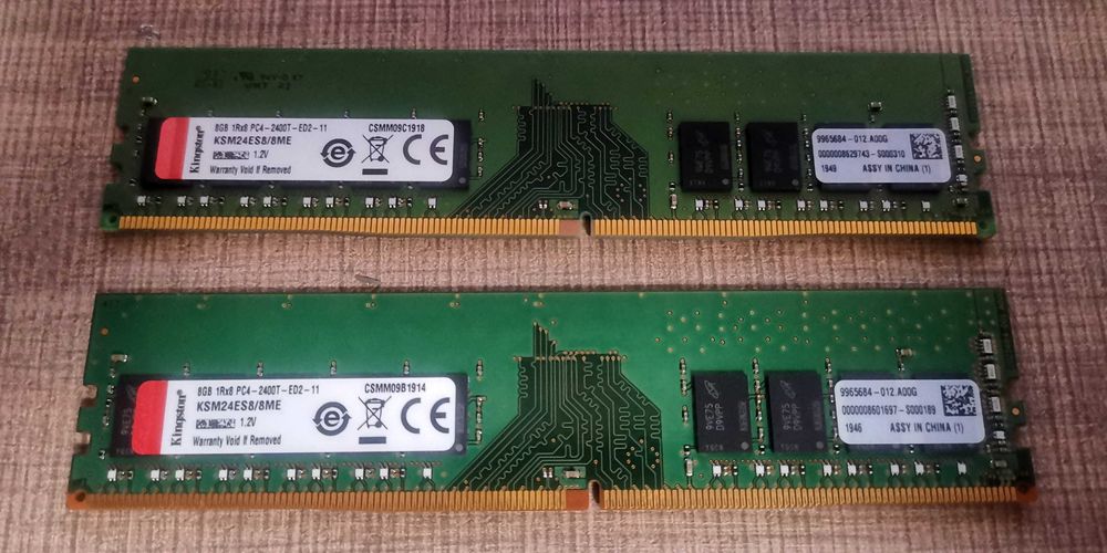 памет RAM Kingston 16Gb (8GB x2) DDR4 2400 UDIMM, ECC unbuffered