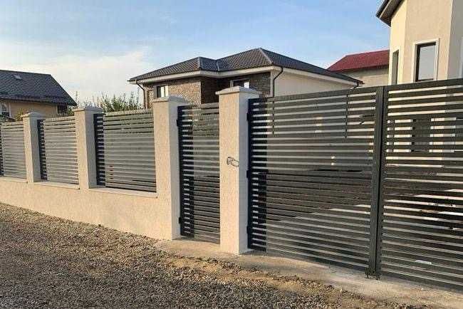 Garduri din sipca metalica, panou tip jaluzele, tabla, plasa si BCA