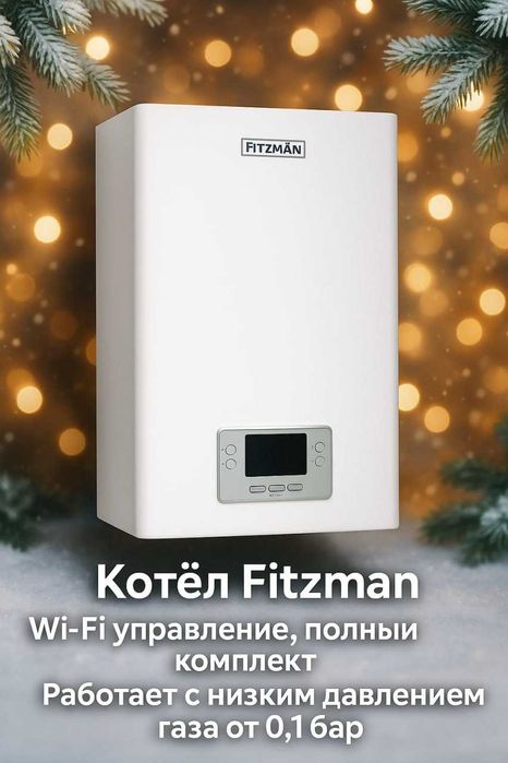 Двухконтурный газовый котел FITZMAN  24kVt  с подключением WiFi склад