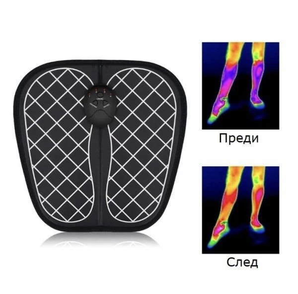 EMS Масажор за крака,USB акумулаторна преносима масажна подложка
