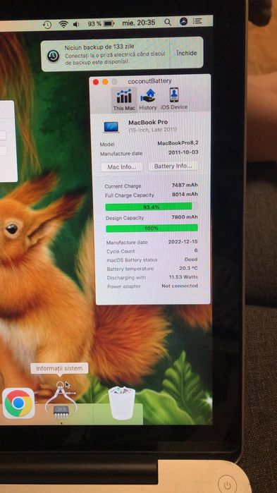 MacBook Pro Late 2011 A1286 SSD 16 GB RAM