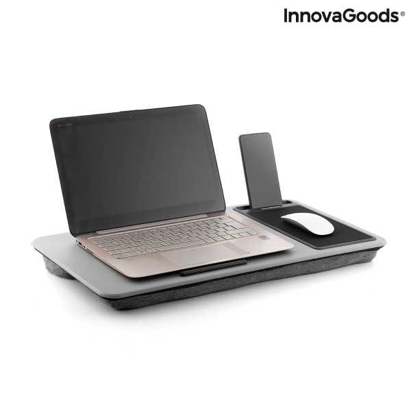 Masuta laptop Deskion XL Portabila cu Perna, Mouse Pad, Suport Telefon