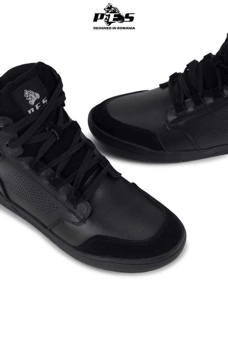 Ghete Moto Urbane PES City Guard Rezistente la Impact, Piele Perforată