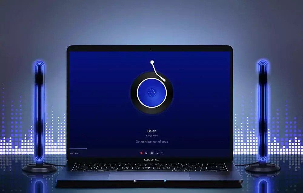 Lampă LED BlitzWolf RGB 2 bucati, 10W, pe sunet