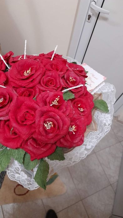 Ръчно изработени цветя-ароматни рози