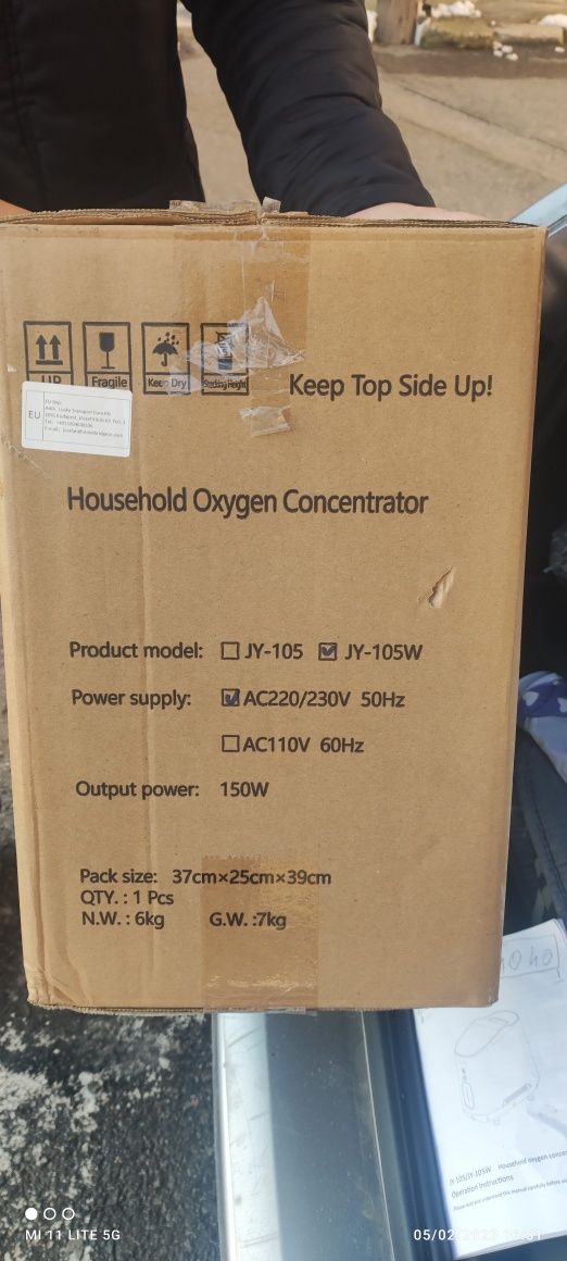 Concentrator de  oxigen JY-105/JT-105W