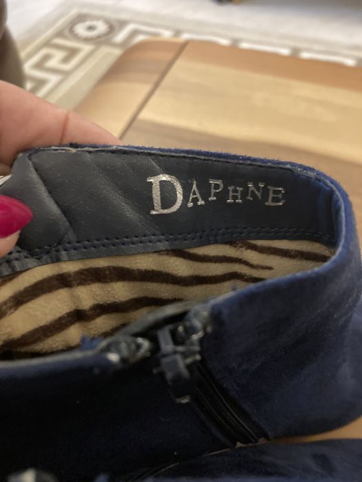 Дамски тъмносини боти DAPHNE намер 38