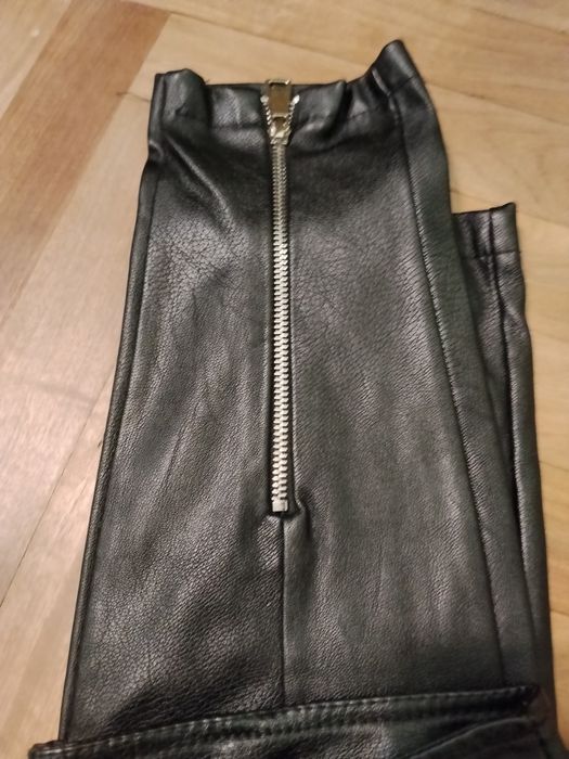 Дамски лот палто от изкуствен косъм + кожен клин+ пухена яка