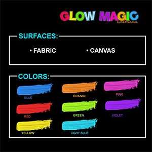 Set de 8 - Culori Neon Textile Blackligh UV Glow Magic