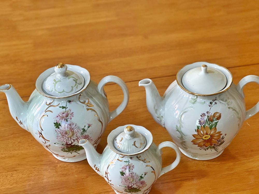 Фарфоровые чайники чайный набор советский ссср