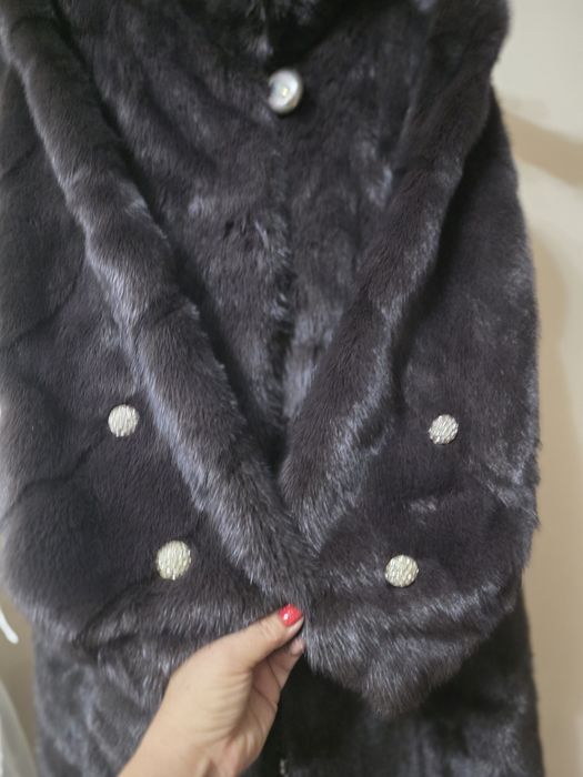 Норковый шуба, средний длина