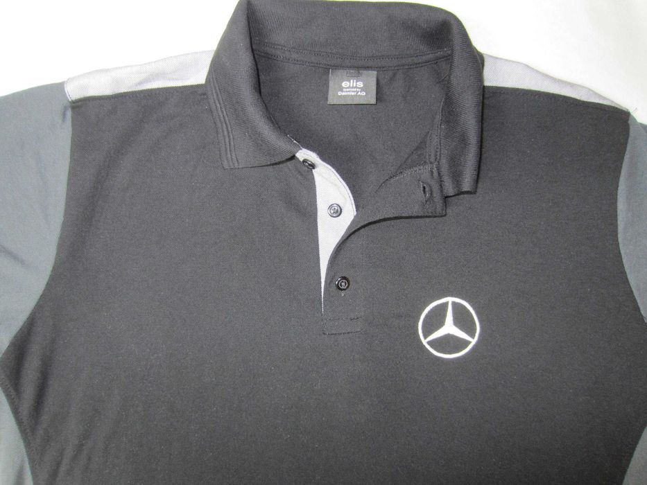 Tricou Mercedes, masura L,polo 3 nasturi, 50%Bumbac, ca nou
