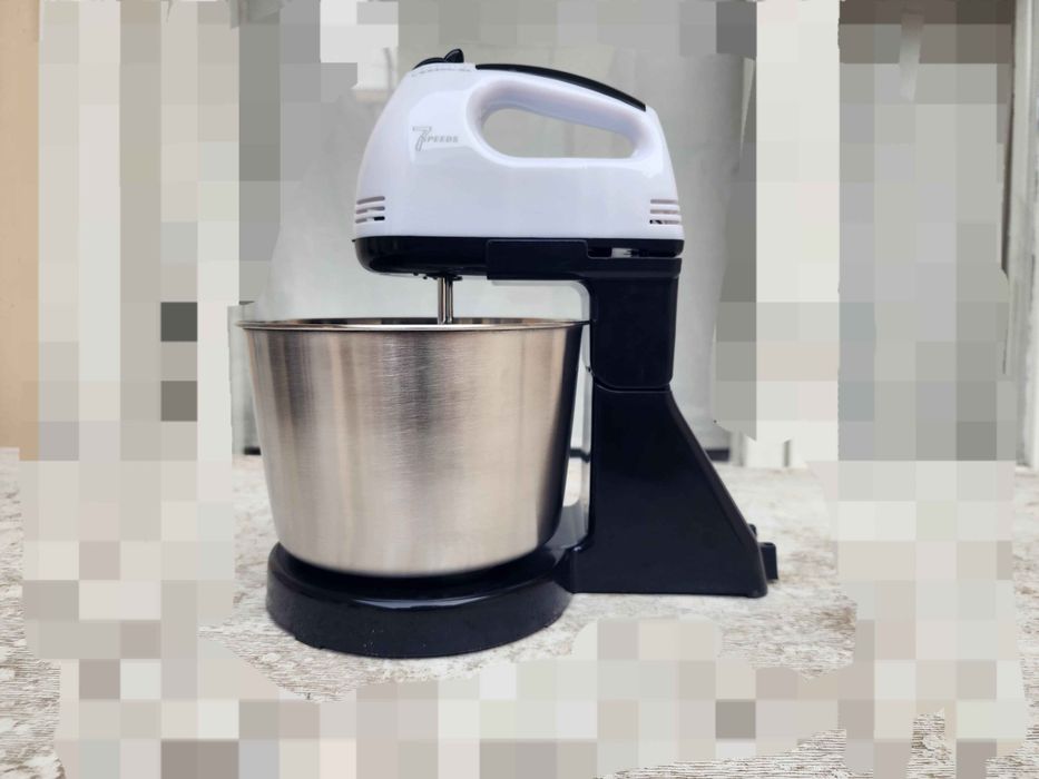 Мини миксер электрический, кухонный с насадками, 7 скоростей