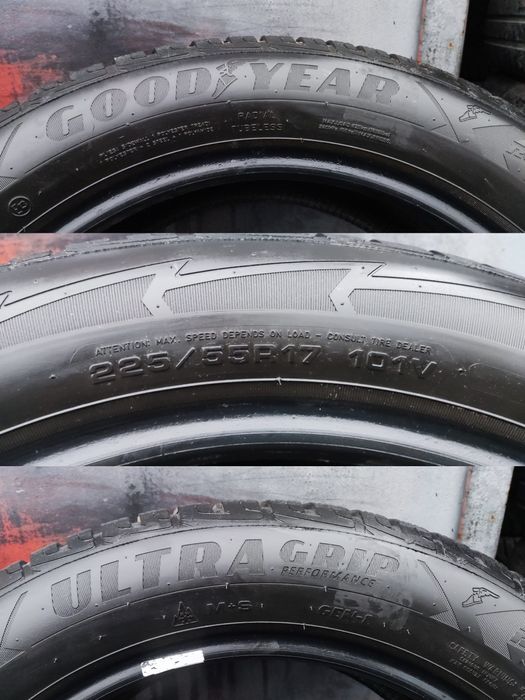 4бр. зимни гуми 225/55/17 GoodYear Ultra Grip Performance 
7.6mm
dot23