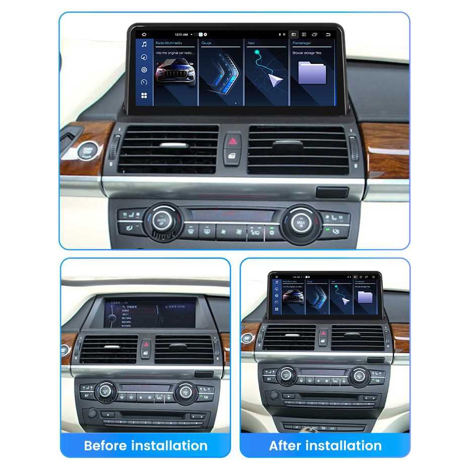 Navigatie Bmw X5 X6 E70 E71 Android 13 4/8 GB RAM Carplay Sim + Camera