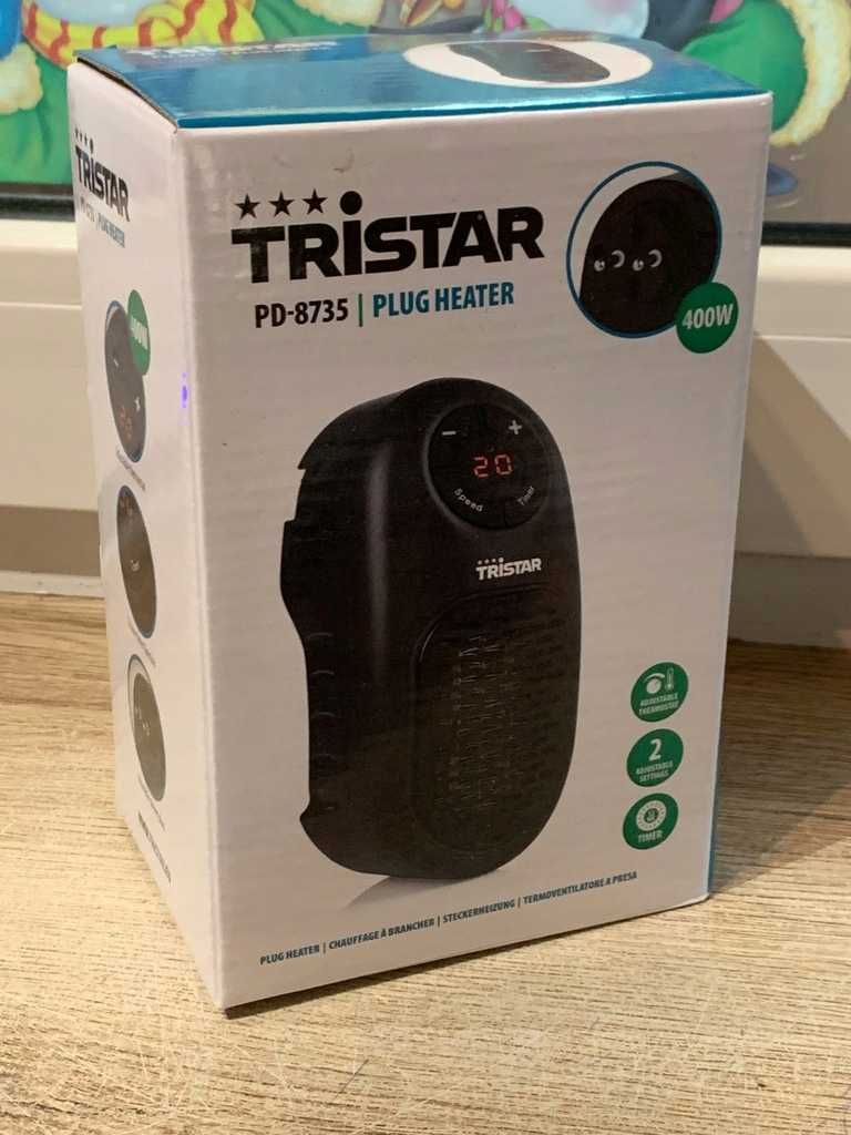 Електрически мини  радиатор Tristar 400 W, черен, 75 х 180 мм