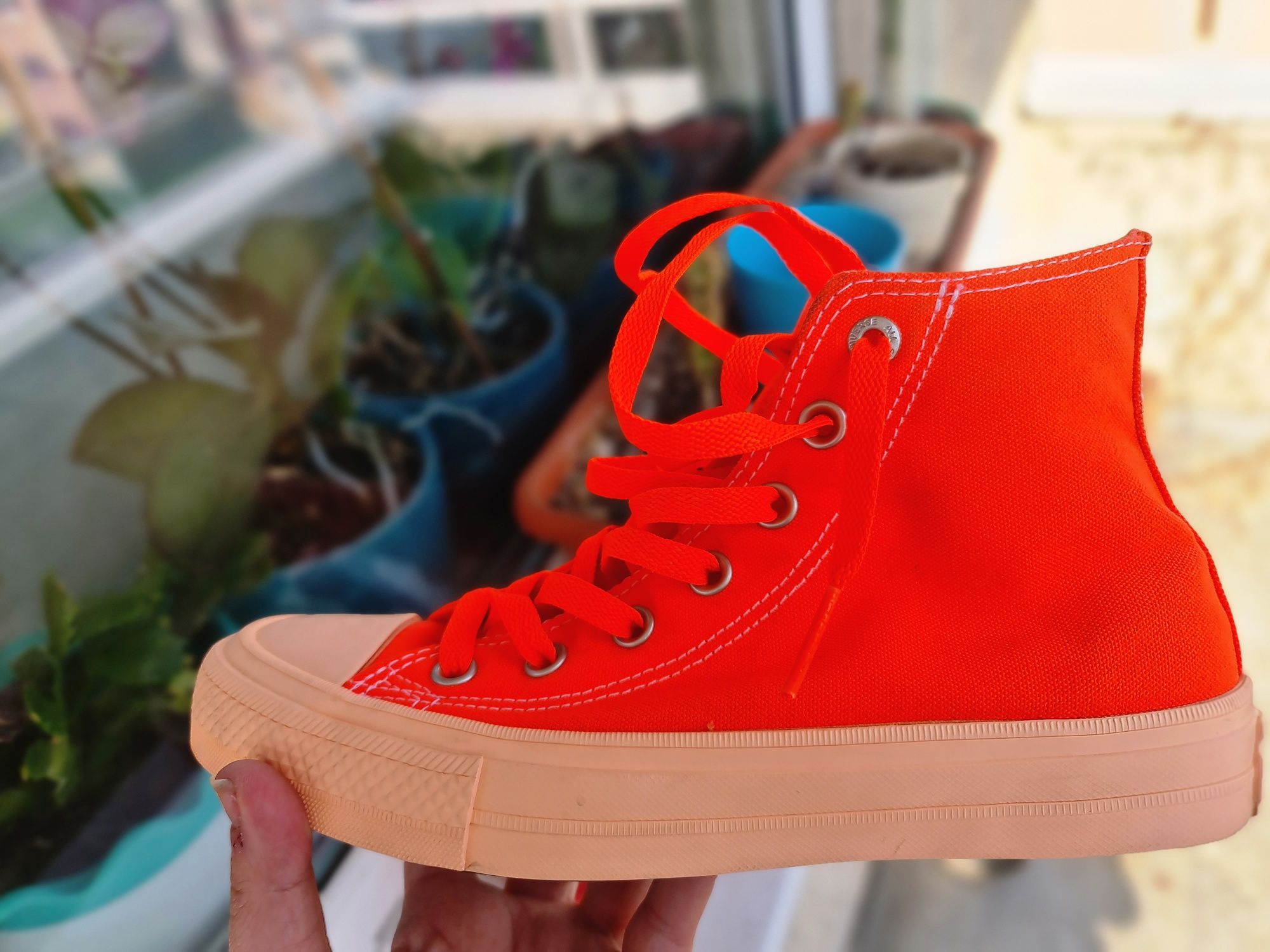 Converse, Tenisi inalti unisex Chuck Taylor All Star II, Oranj ..