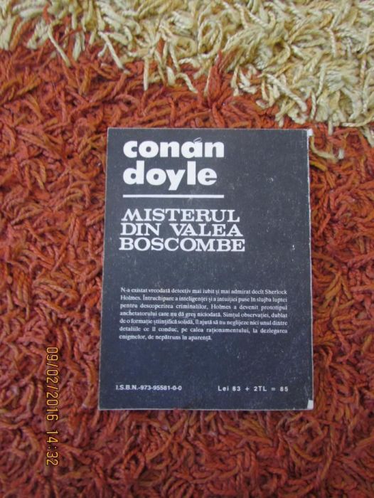 Vand cartea "Misterul din valea Boscombe" de Conan Doyle