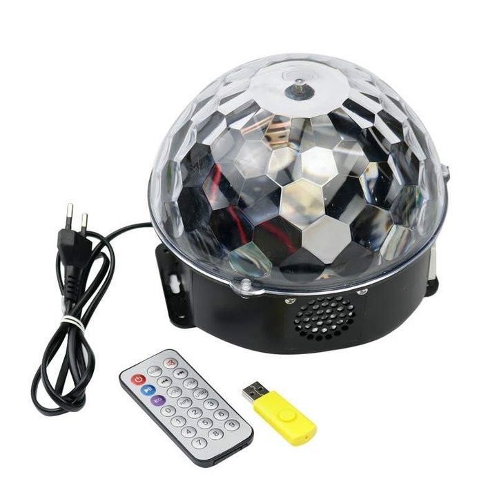 Диско прожекторна с RGB, звуков сензор.Дистанционно,MP3,Bluetooth