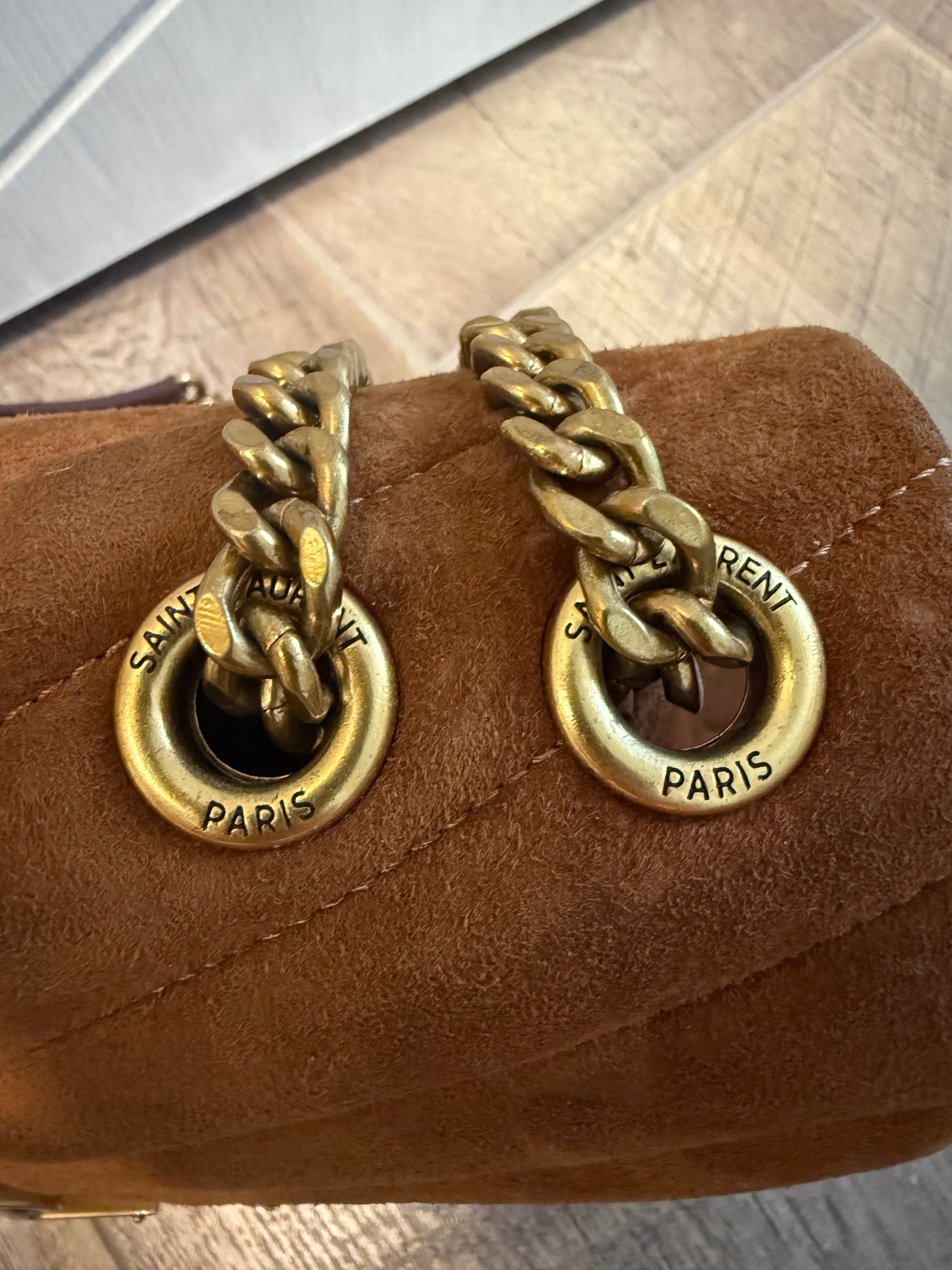 Естествен велур чанта YsL Saint Laurent