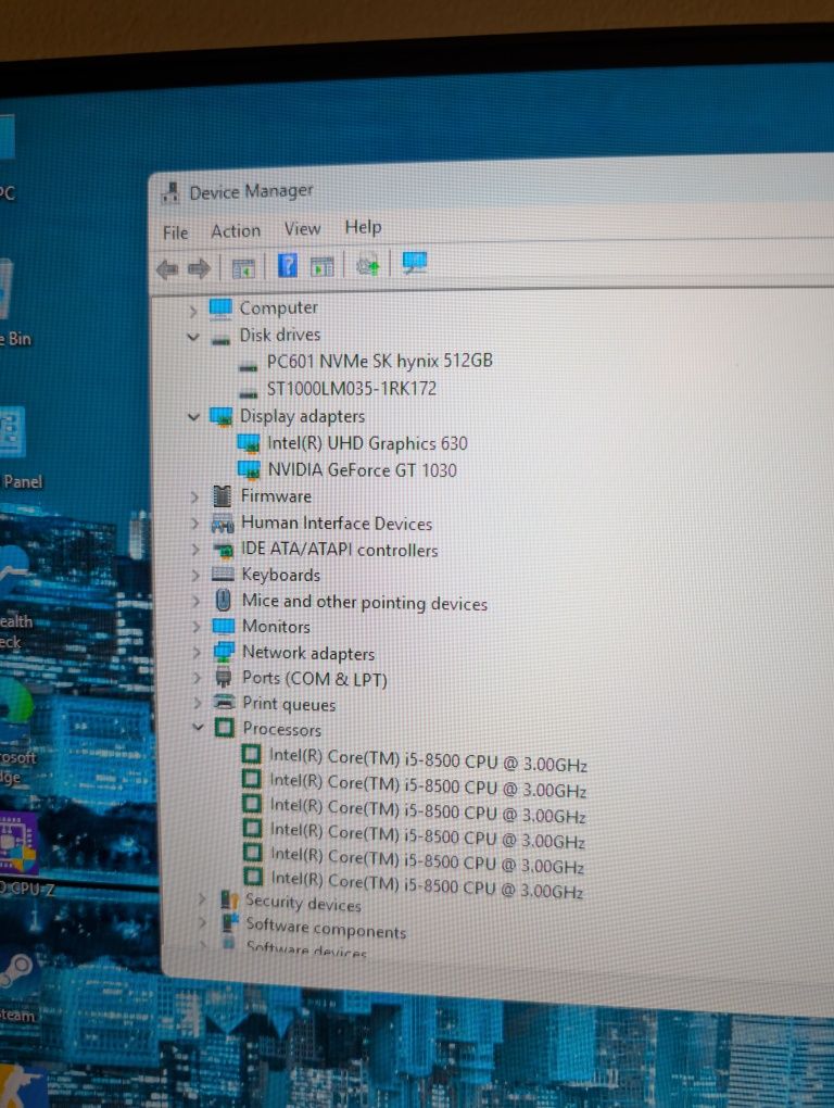 Desktop Lenovo ThinkCentre M920s sff i5 8500 16gb ram 512 ssd GT 1030