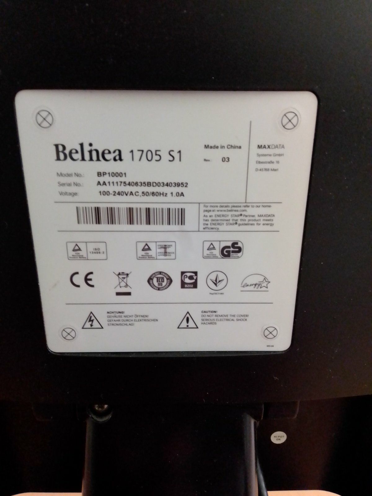 Монитор BELINEA BP10001