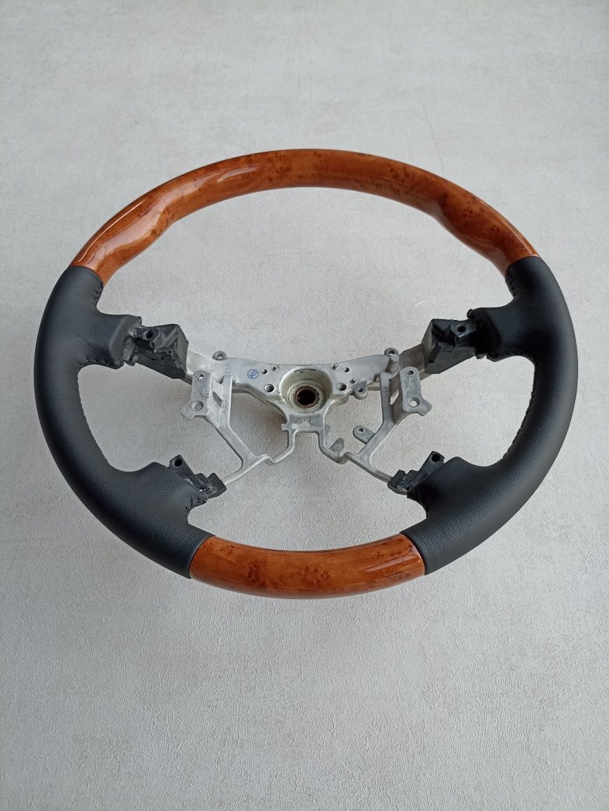 Руль PRADO 120 комбинированный дерево кожа рулевое колесо прадо
