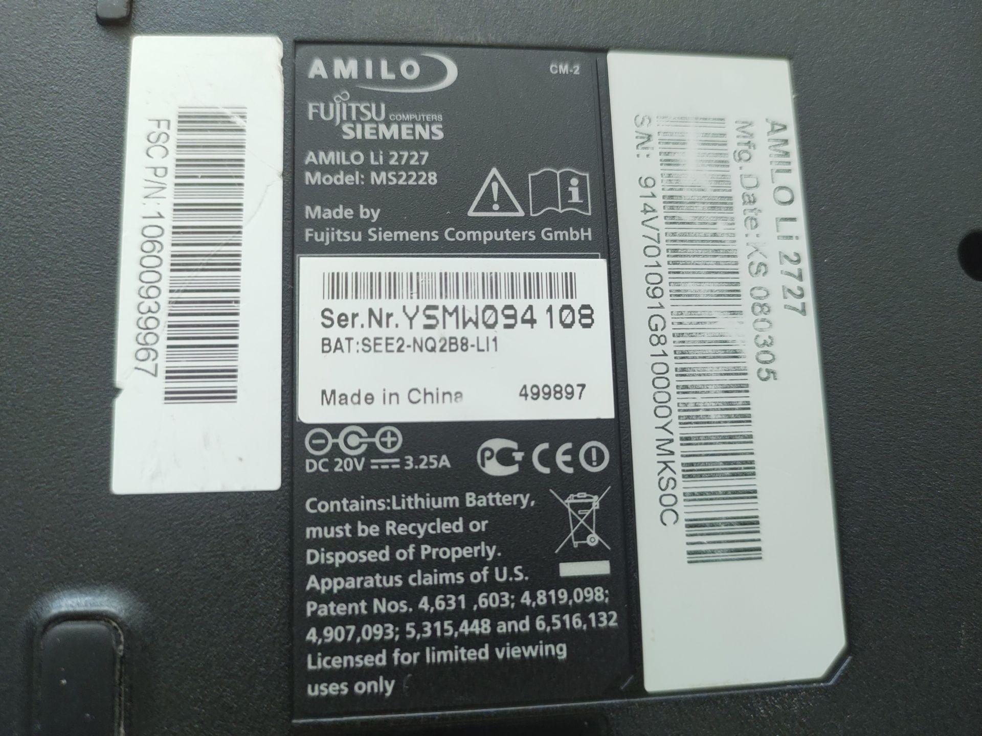Fujitsu Siemens Amilo2727