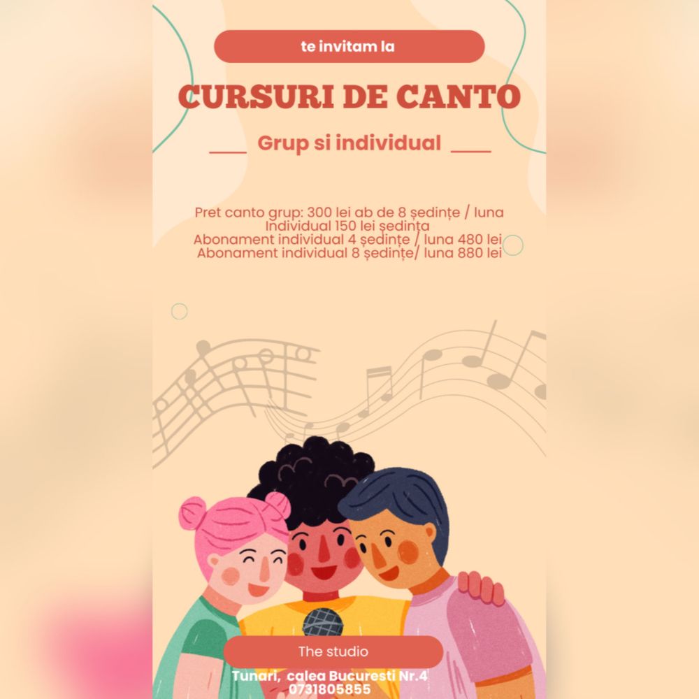 Canto cursuri de canto tunari