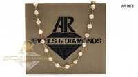 Colier Aur 14 K cu Perle Albe model nou ARJEWELS&DIAMONDS (AR1478)