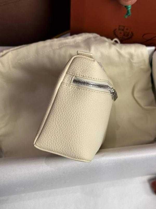 Geanta Loro Piana LP19, Crema Sabbia, 20 cm