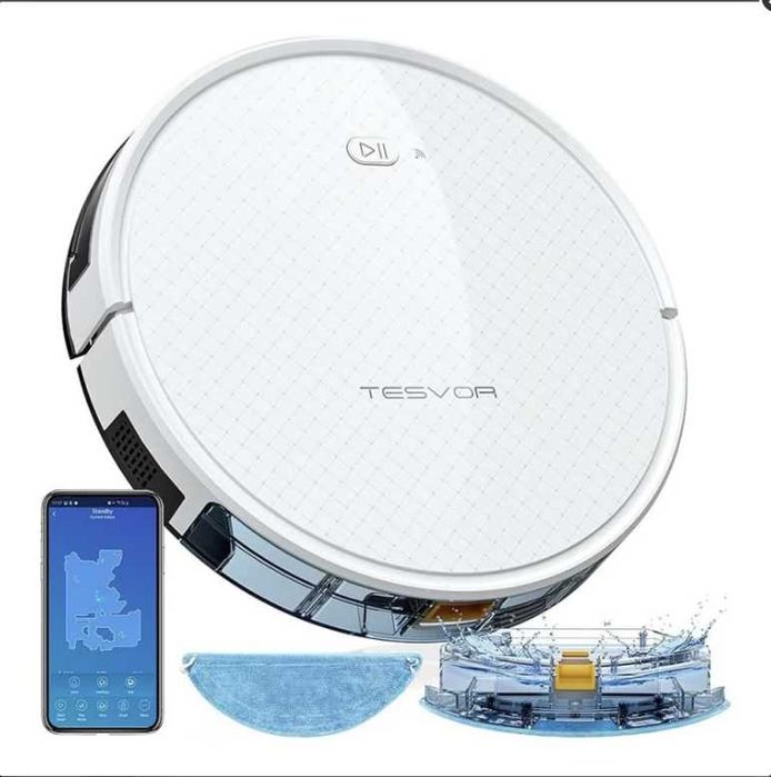 Прахосмукачка робот Tesvor X500 Pro 1800PA Vacuum Cleaner with Mop