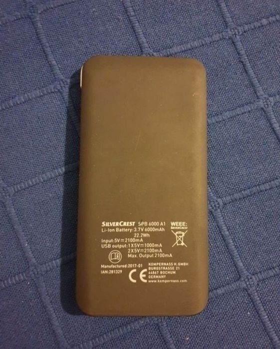 Baterie externă Silver Crest, 6000 mAh