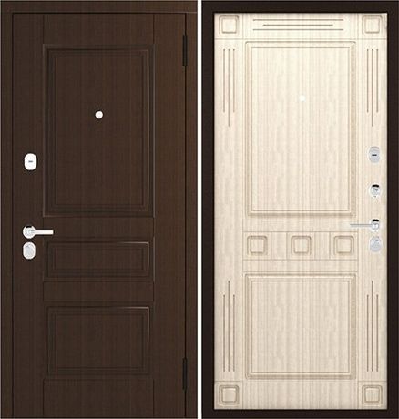 Обшивка металлические двери МДФ крашенный и шпон