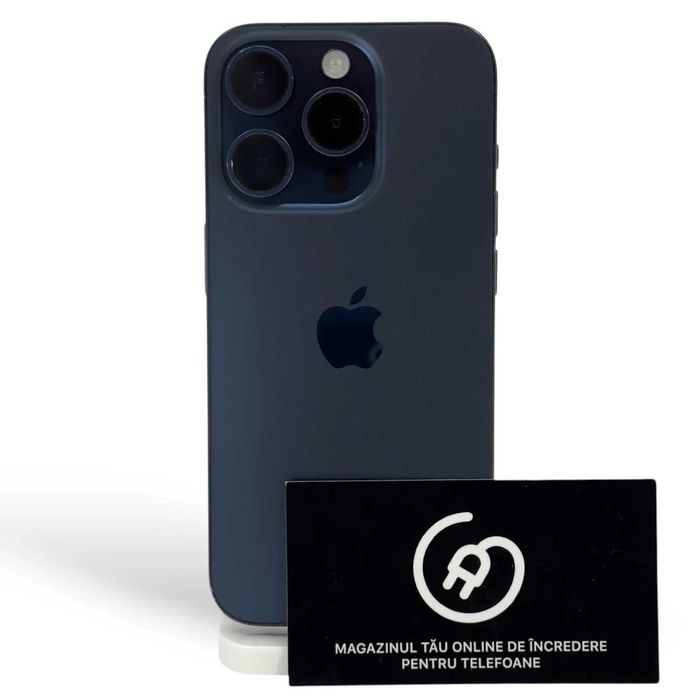 iPhone 15 Pro 92% 128Gb Blue Excelentă + 24 Luni Garanție/Apple Plug