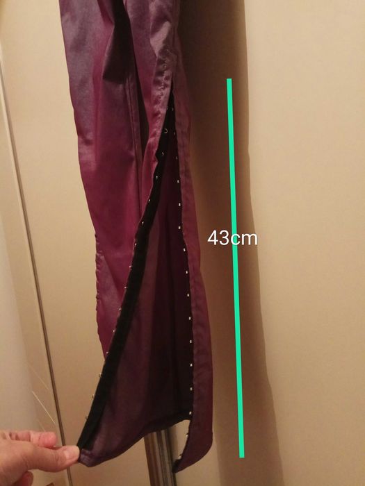 Pantaloni cool: subtiri, luciosi, mov, mar.34-36 (XS-S).