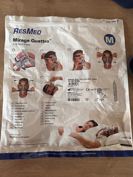 Masca faciala aparat oxigen apnee Resmed M