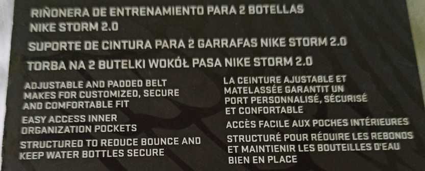 Centura de alergare cu 2 bidoane - Nike Storm 2.0