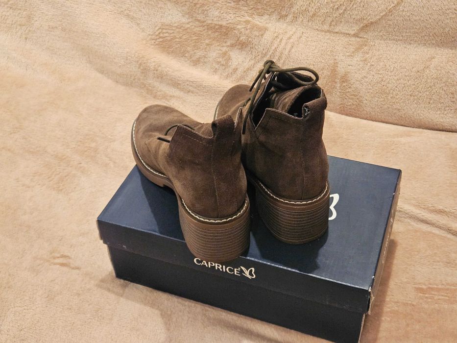 Ghete dama Caprice, noi, piele intoarsa, nr 39