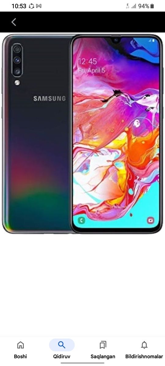 Samsung a70 yangi telfon zor ishlayapti pul zarurligidan sotjakman