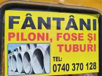 Fântâni, piloni și fose