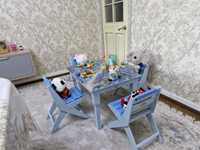 Разборный детский стол со складными стульями