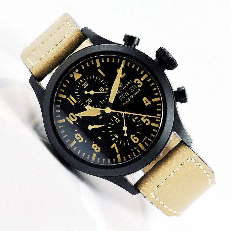 Ceas pilot DLC Steinhart Nav B Chrono II Black