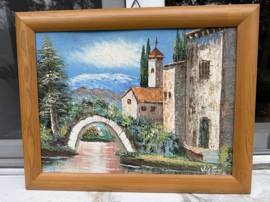 Невероятна Маслена картина с рамка, ФРЕНСКИ ВНОС