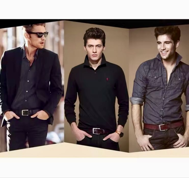 Мъжки кожени колани DOOPAI*/Черна и Кафява дебела кожа -10% Промоция!