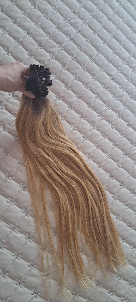 Еснественна коса на кератинови кичури 300 броя нова