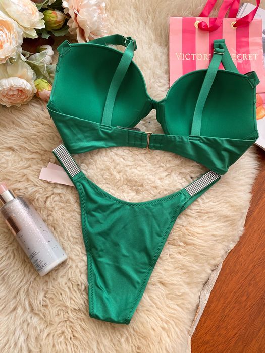 Зелен бански Victorias secret със стрази