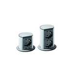 Priza incorporabila Bachmann TWIST, 1 x Schuko, 2 x USB charger, otel,